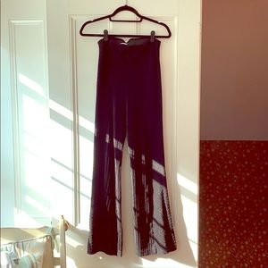 Free People Slim Pull On Velvet Flare Pants